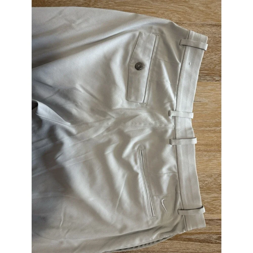 Nike Golf Flex Core Dri-FIT Pants Men's 33x32 Flat Front Light Bone Beige Cream